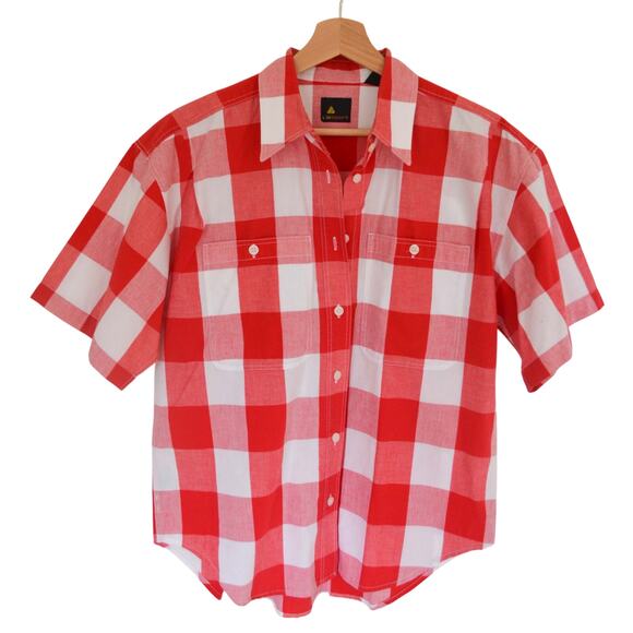 Vintage Buffalo Check Cotton Blouse Size Medium - Picture 2 of 6